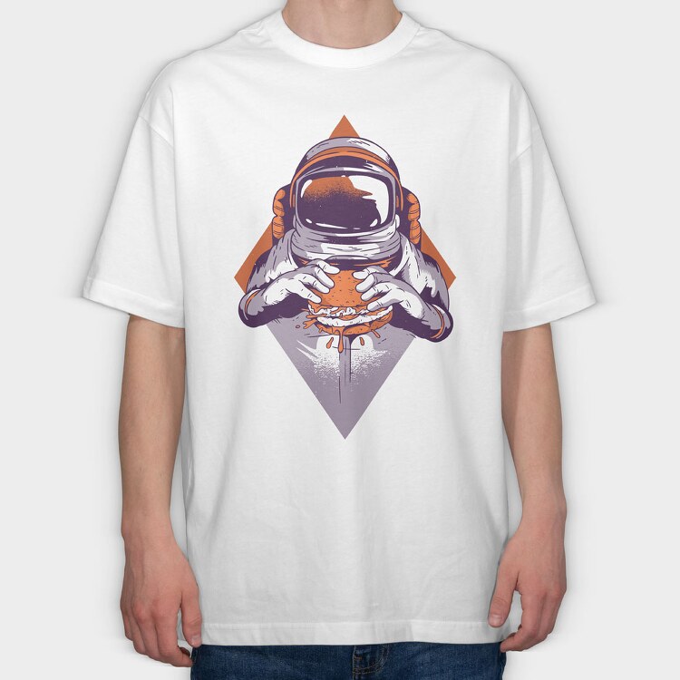 Astronaut Burger, Tricou Oversize Barbati (Unisex)
