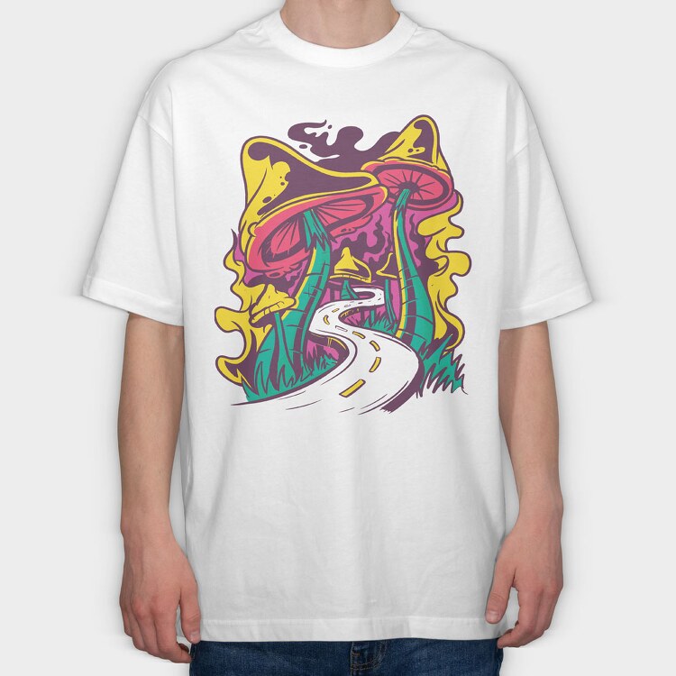 Road Mushroom, Tricou Oversize Barbati (Unisex)