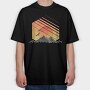 Geometric Sunset, Tricou Oversize Barbati (Unisex)