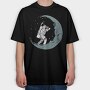 Astronaut Digging The Moon, Tricou Oversize Barbati (Unisex)