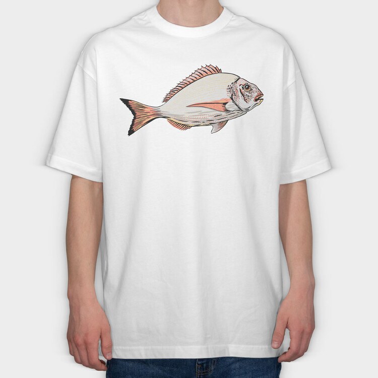 Fish Golden, Tricou Oversize Barbati (Unisex)
