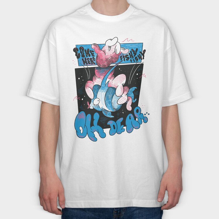 Ocean Creatures 02, Tricou Oversize Barbati (Unisex)