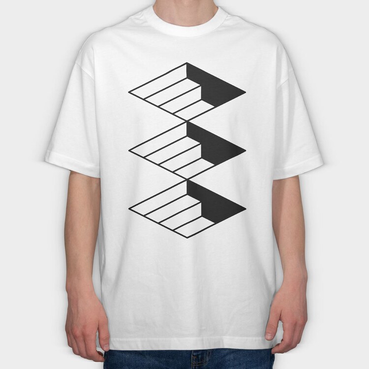 Minimal Geometric 4, Tricou Oversize Barbati (Unisex)