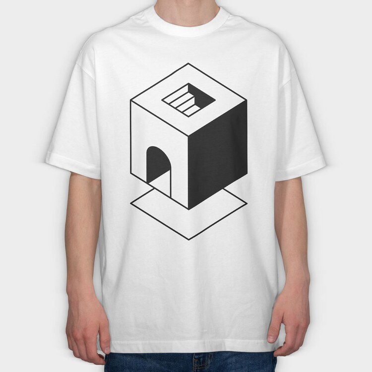 Minimal Geometric 5, Tricou Oversize Barbati (Unisex)
