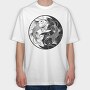 Fish Yng Yang, Tricou Oversize Barbati (Unisex)