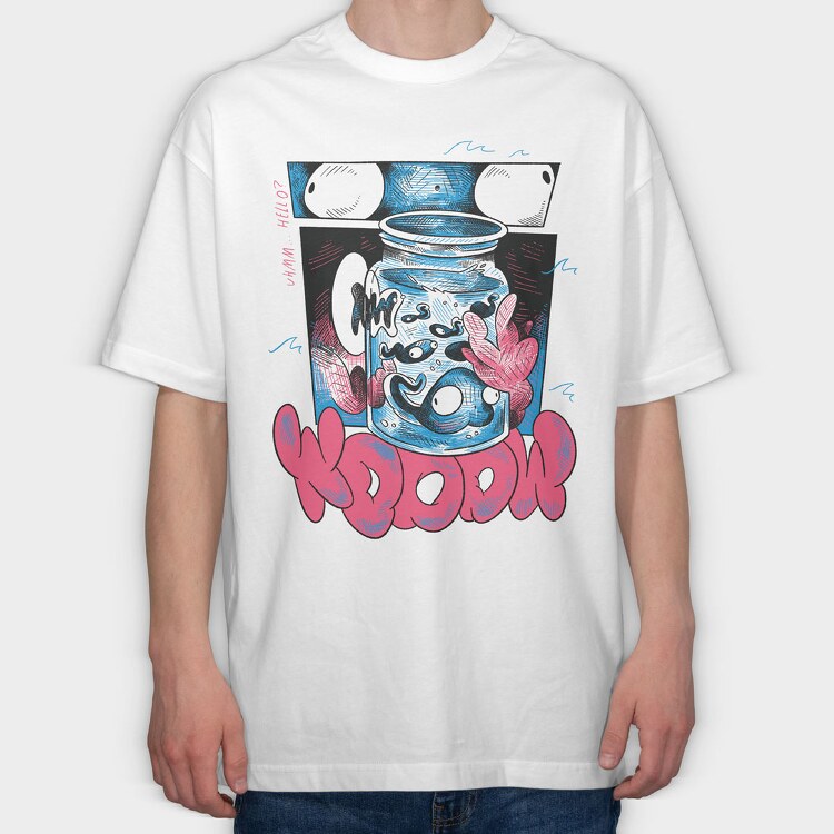 Ocean Creatures 05, Tricou Oversize Barbati (Unisex)