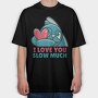 Heart Sloth, Tricou Oversize Barbati (Unisex)
