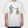 Father And Son Bikes, Tricou Oversize Barbati (Unisex)