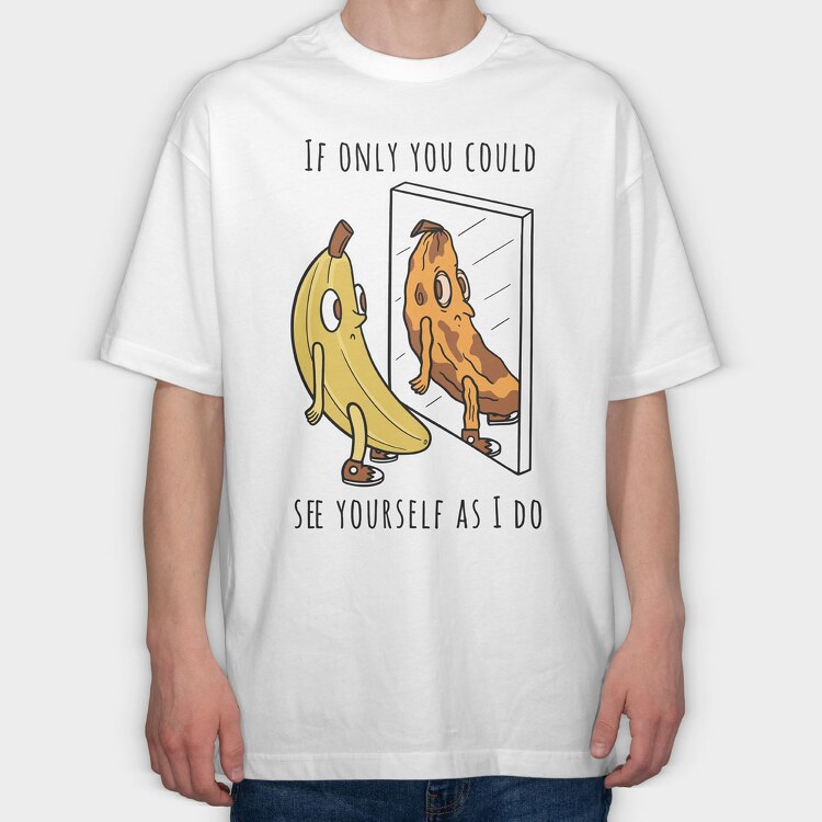 Banana, Tricou Oversize Barbati (Unisex)