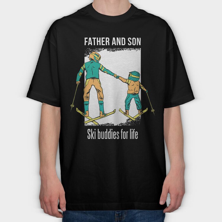 Father Son, Tricou Oversize Barbati (Unisex)