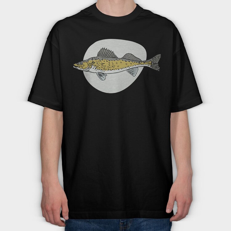 Walleye Fish, Tricou Oversize Barbati (Unisex)