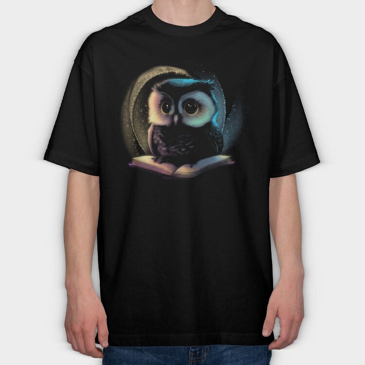 Owl Book, Tricou Oversize Barbati (Unisex)