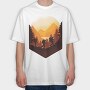 Mountain Hiking, Tricou Oversize Barbati (Unisex)
