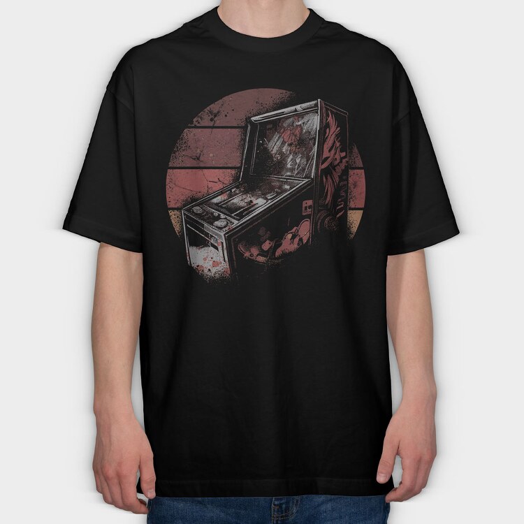 Pinball Machine 80s, Tricou Oversize Barbati (Unisex)
