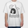 Shark Shaka, Tricou Oversize Barbati (Unisex)
