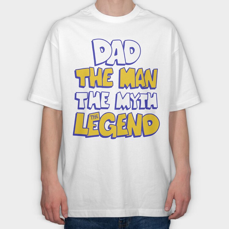 Dad The Legend, Tricou Oversize Barbati (Unisex)