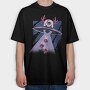 Alien Santa, Tricou Oversize Barbati (Unisex)
