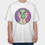 Alien Girl, Tricou Oversize Barbati (Unisex)