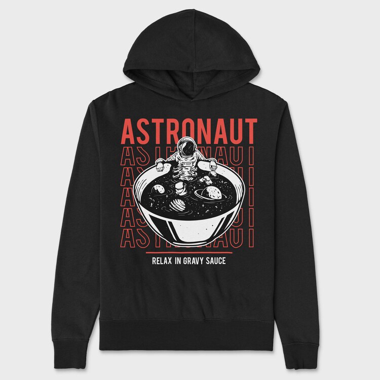 Astronaut Gravy Bowl, Hanorac Oversize Barbati (Unisex)
