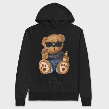 Bad Boy Bear Vibes, Hanorac Oversize Barbati (Unisex)