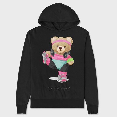 Bear Workout Vibes, Hanorac Oversize Barbati (Unisex)