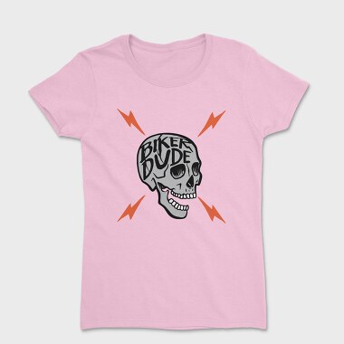 Biker Dude Skull, Tricou Femei