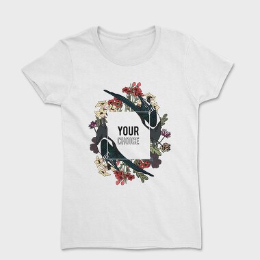 Bird Bloom Frame, Tricou Femei