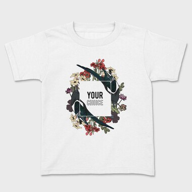 Bird Bloom Frame, Tricou Copii