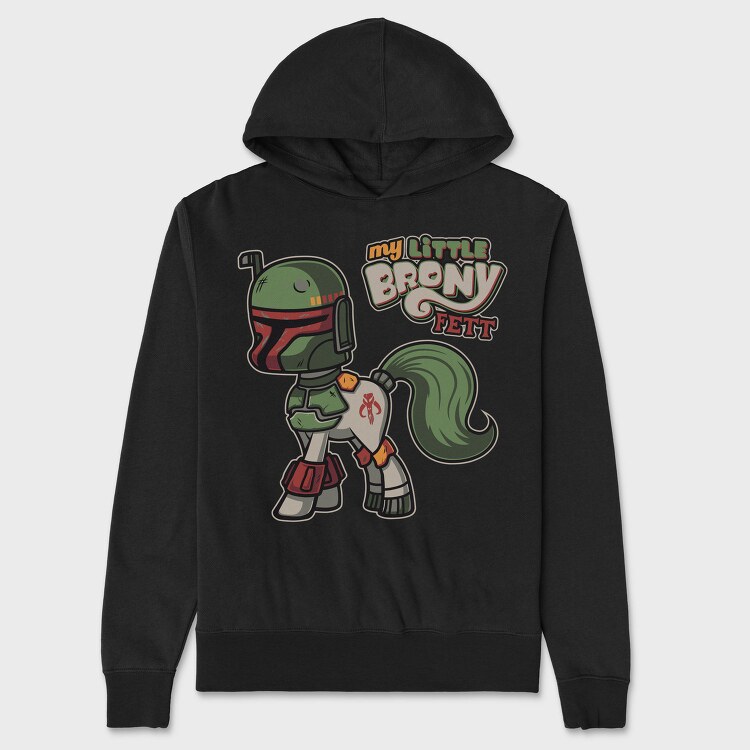 Boba Pony Fett, Hanorac Oversize Barbati (Unisex)