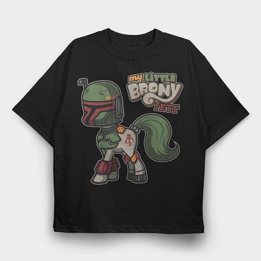 Boba Pony Fett, Tricou Oversize Barbati (Unisex)
