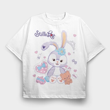 Bunny Love Vibes, Tricou Oversize Barbati (Unisex)