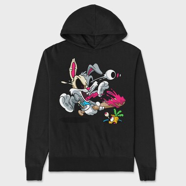 Bunny Punch Vibes, Hanorac Oversize Barbati (Unisex)