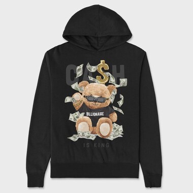 Cash Bear King, Hanorac Oversize Barbati (Unisex)