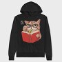 Cat Book Meow, Hanorac Oversize Barbati (Unisex)