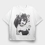 Cat Devil Chic, Tricou Oversize Barbati (Unisex)