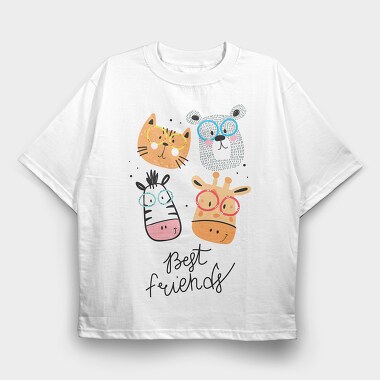Cat Glasses Night, Tricou Oversize Barbati (Unisex)
