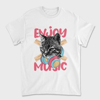 Cat Music Vibes, Tricou Barbati (Unisex)