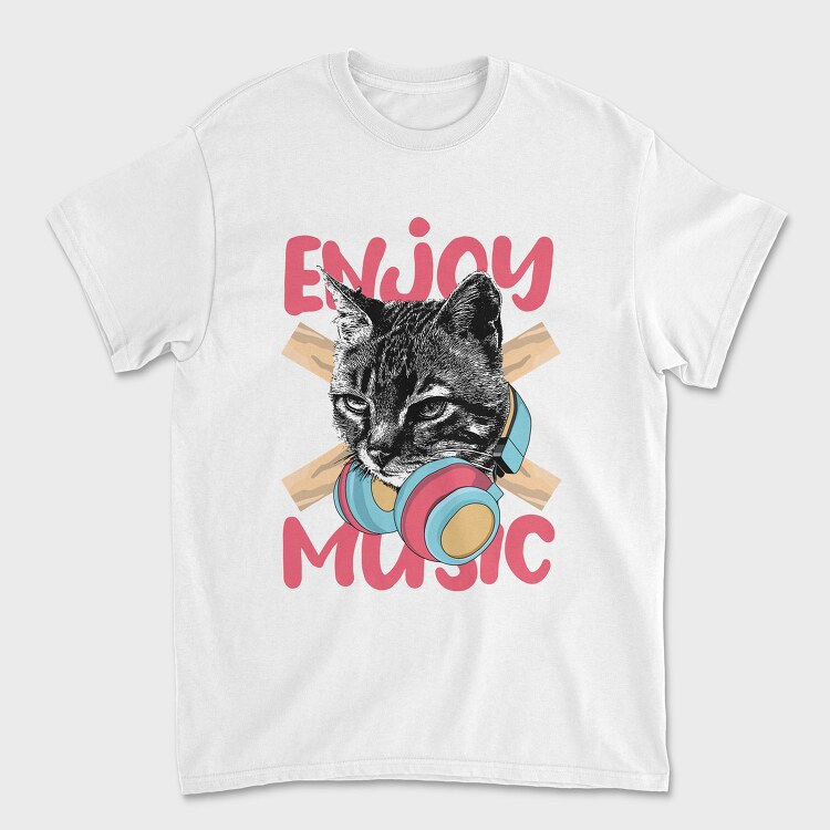 Cat Music Vibes, Tricou Barbati (Unisex)