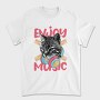 Cat Music Vibes, Tricou Barbati (Unisex)