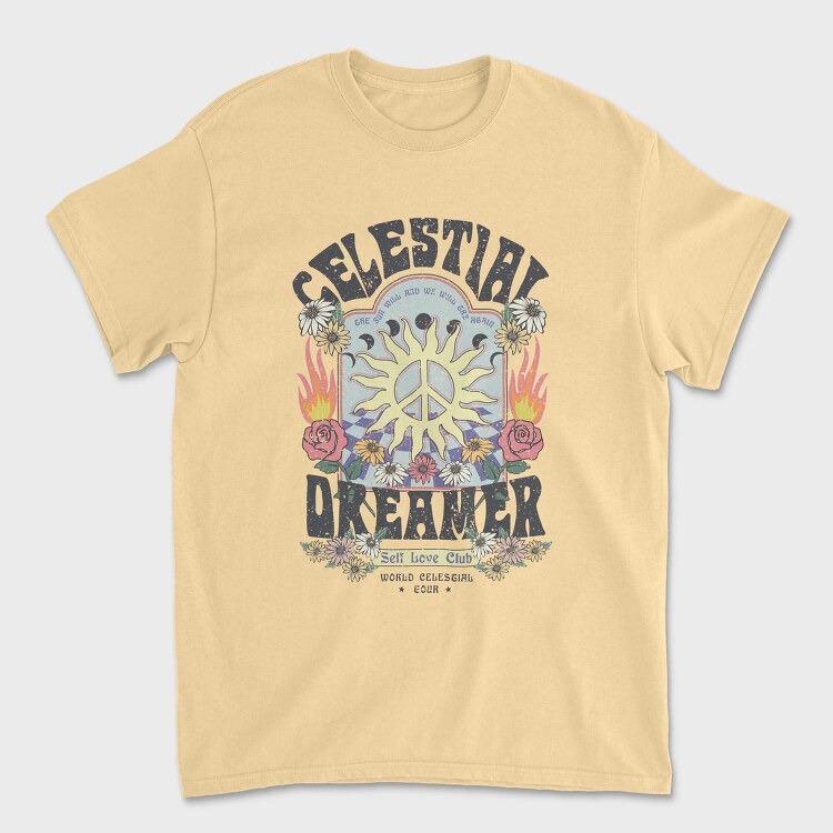 Celestial Dreamer Blooms, Tricou Barbati (Unisex)
