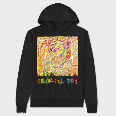 Colorful Chaos Day, Hanorac Oversize Barbati (Unisex)