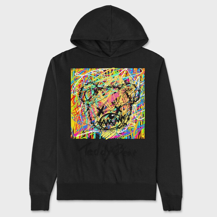 Colorful Chaos Vibes, Hanorac Oversize Barbati (Unisex)
