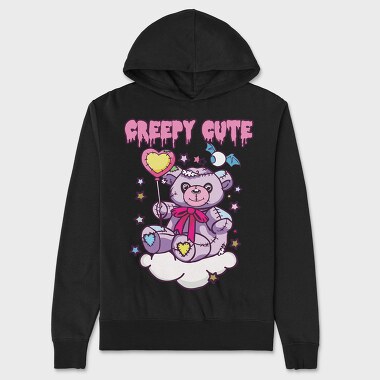 Creepy Cute Bear, Hanorac Oversize Barbati (Unisex)
