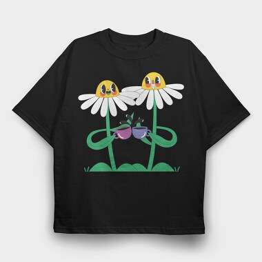 Daisy Tea Dreams, Tricou Oversize Barbati (Unisex)