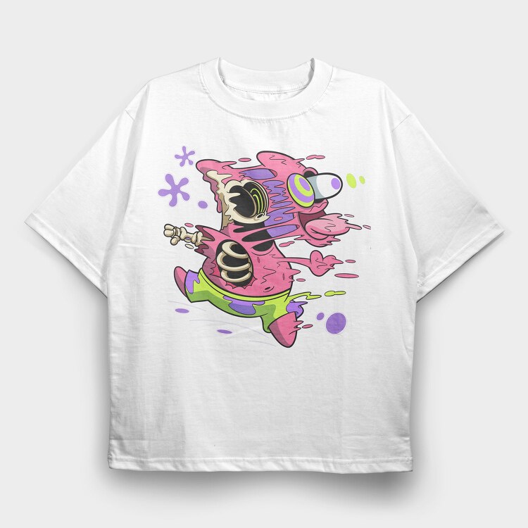 Alien Splash Vibes, Tricou Oversize Barbati (Unisex)