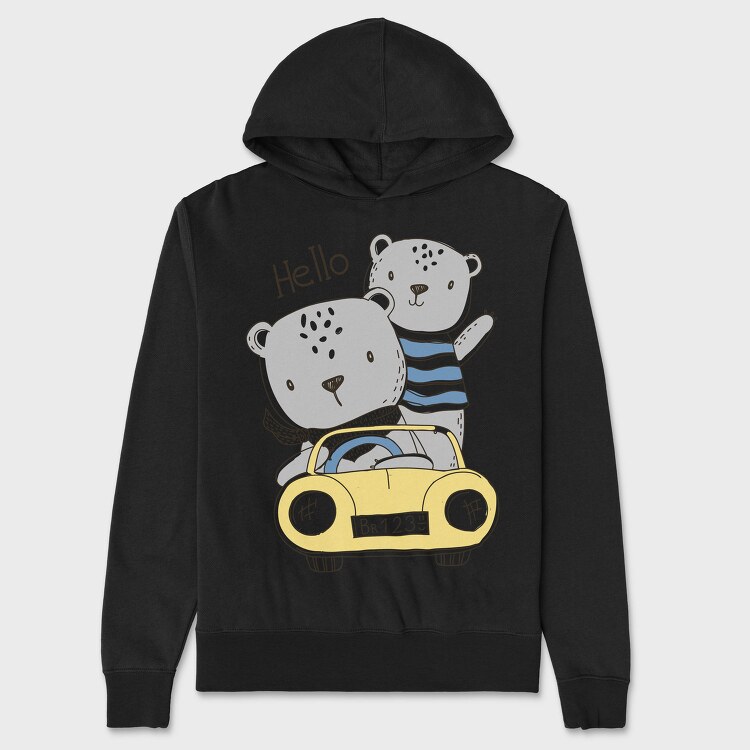 Bear Drive Hello, Hanorac Oversize Barbati (Unisex)