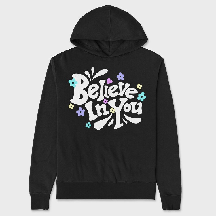 Believe In You Blooms, Hanorac Oversize Barbati (Unisex)