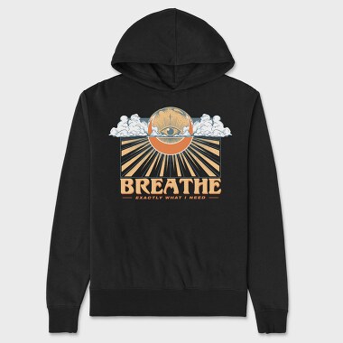 Breathe The Sky, Hanorac Oversize Barbati (Unisex)