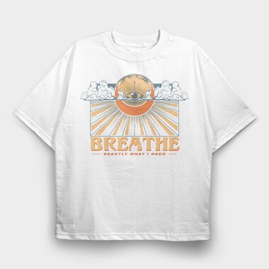 Breathe The Sky, Tricou Oversize Barbati (Unisex)