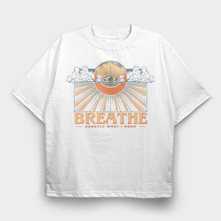 Breathe The Sky, Tricou Oversize Barbati (Unisex)